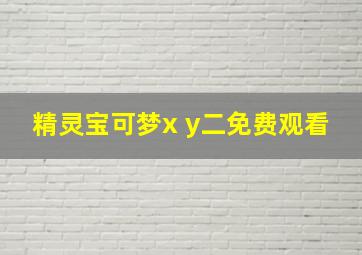 精灵宝可梦x y二免费观看